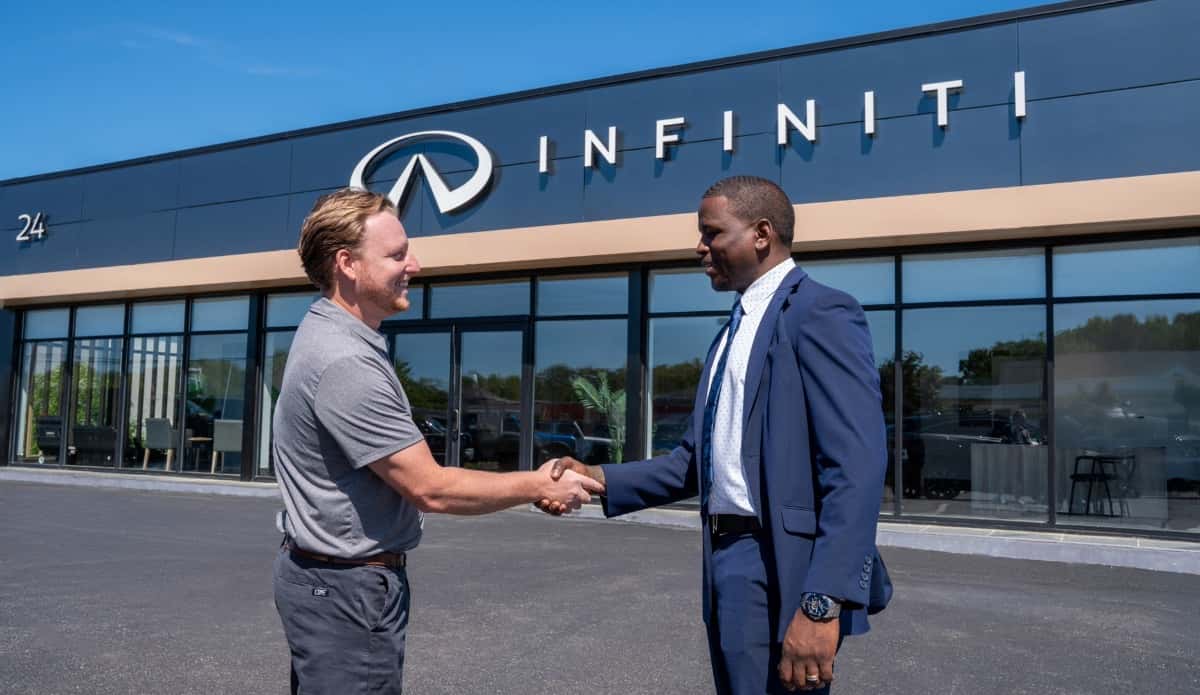 Customer and Employee Shaking Hands