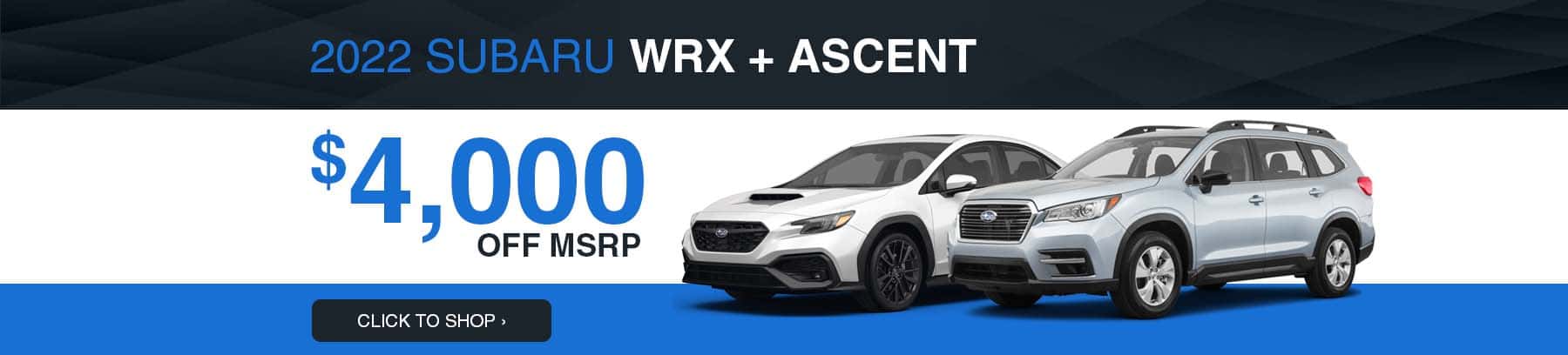 WRX and Ascent offer