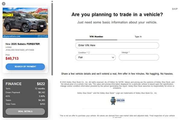 Subaru Trade-In Program