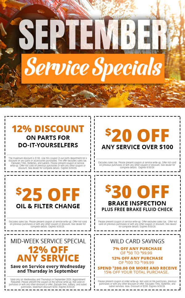 September Service Specials