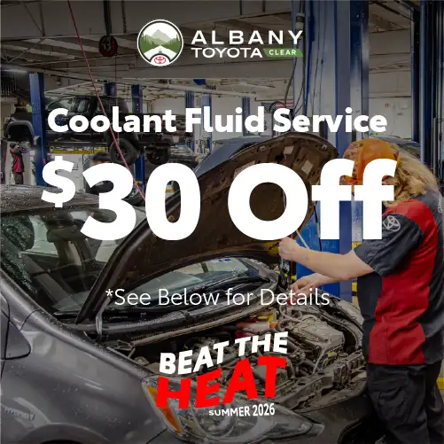 $30 Off Coolant Fluid Service Summer 2026 at Albany Toyota