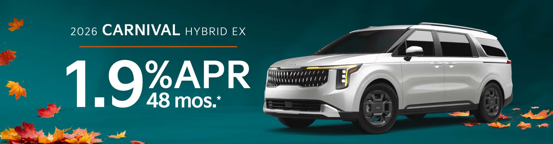 2026 Carnival Hybrid EX 1.9% APR 48 mos