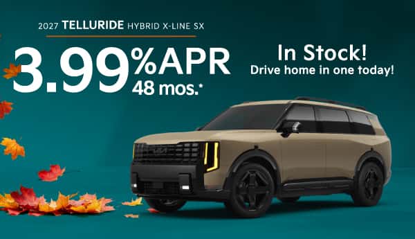 2027 Kia Telluride Hybrid SX: 3.99% APR for 48 months*