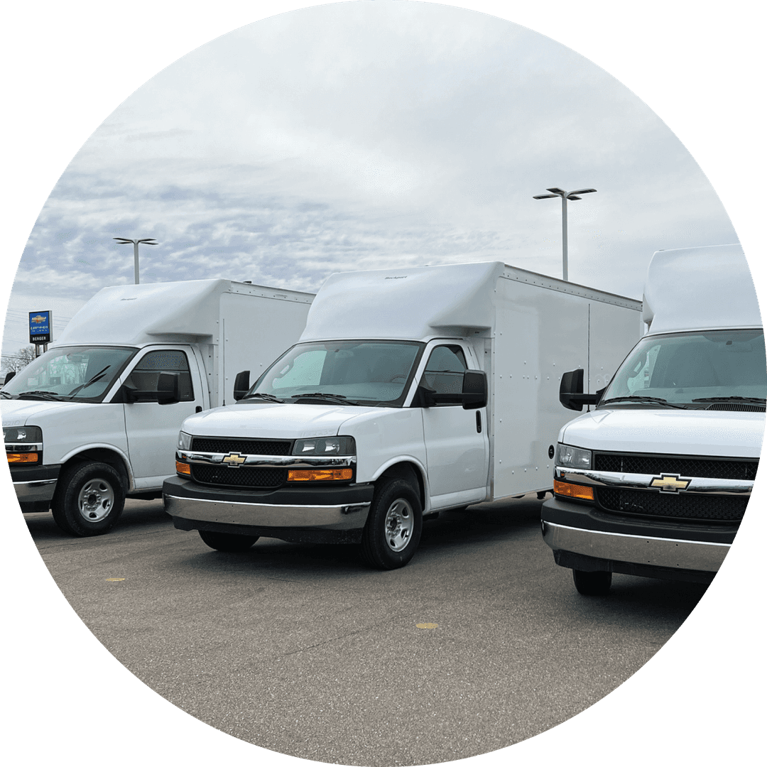 Chevy fleet vehicles on Berger's lot