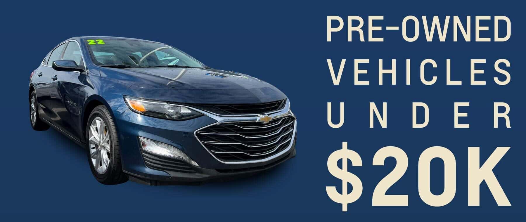 Pre-Owned vehicles under $20k