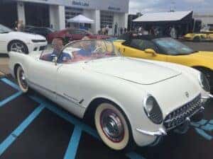 Dale Berger Jr. and Matt in the 1954 Corvette