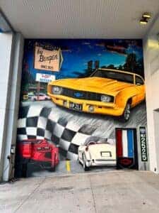 The finished Berger mural