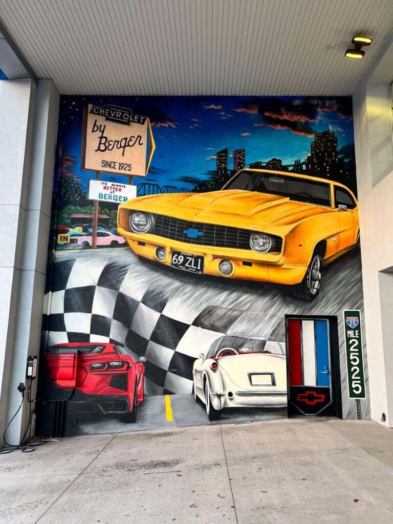 The finished Berger mural