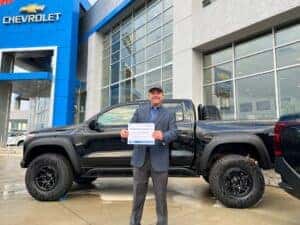 Tony Kitchin with his Employee Spotlight Certificate