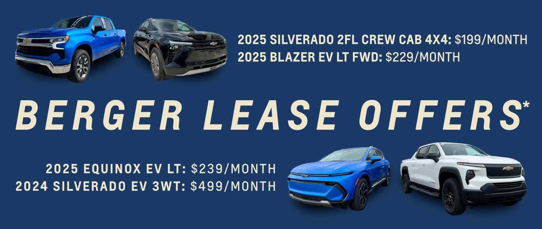Berger Lease Offers* Click to learn more