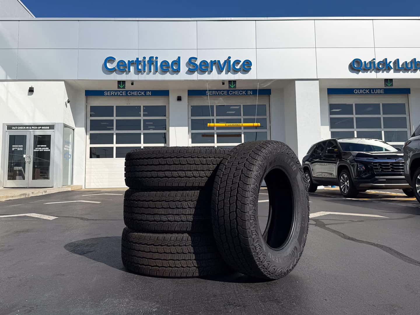 Buy 3 Tires, Get 1 for $1 at Berger Service