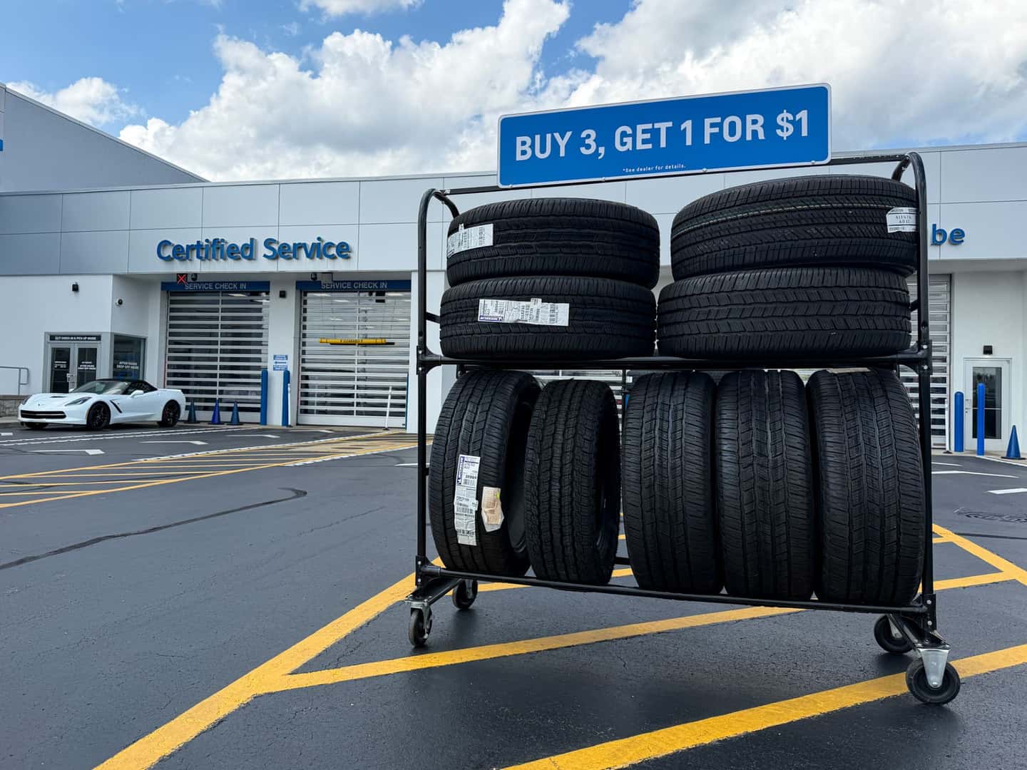 Buy 3, get 1 for $1 on select tires with installation