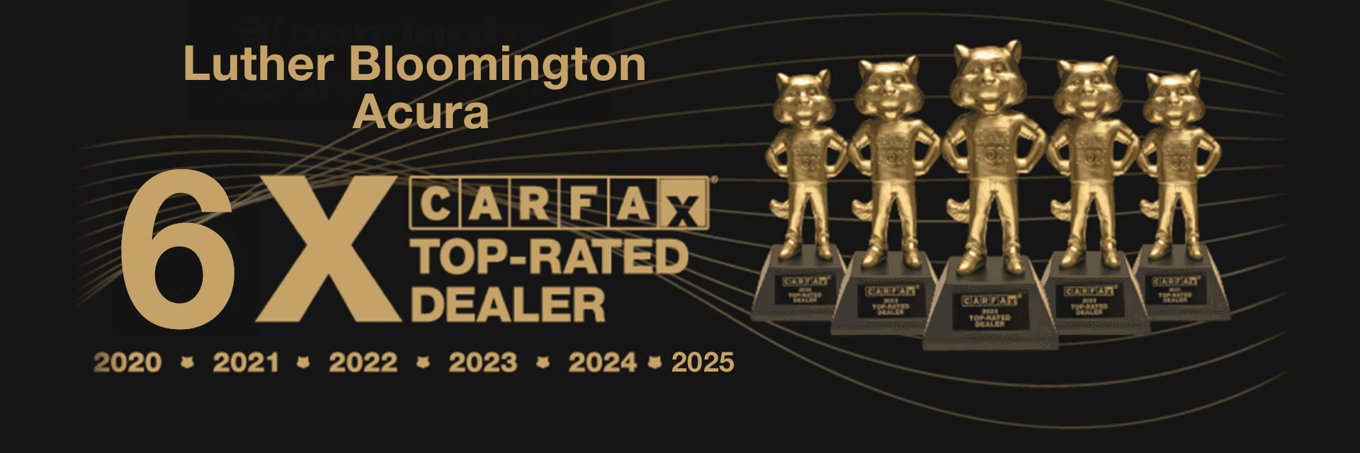 Luther Bloomington Acura 6X CARFAX Top-Rated Dealer 2020 | 2021 | 2022 | 2023 | 2024 | 2025