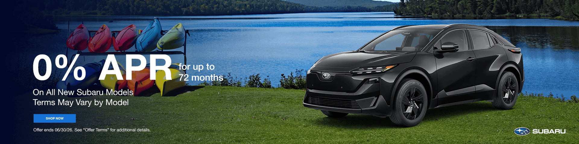 HEADLINE 0% APR for up to 75 months SUBTEXT On All New Subaru Models Terms May Vary by Model