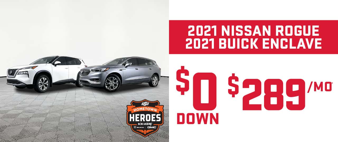 2021 Nissan Rogue & 2021 Buick Enclave
