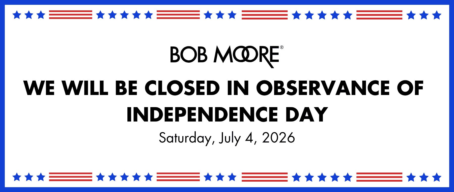Closed for independence day