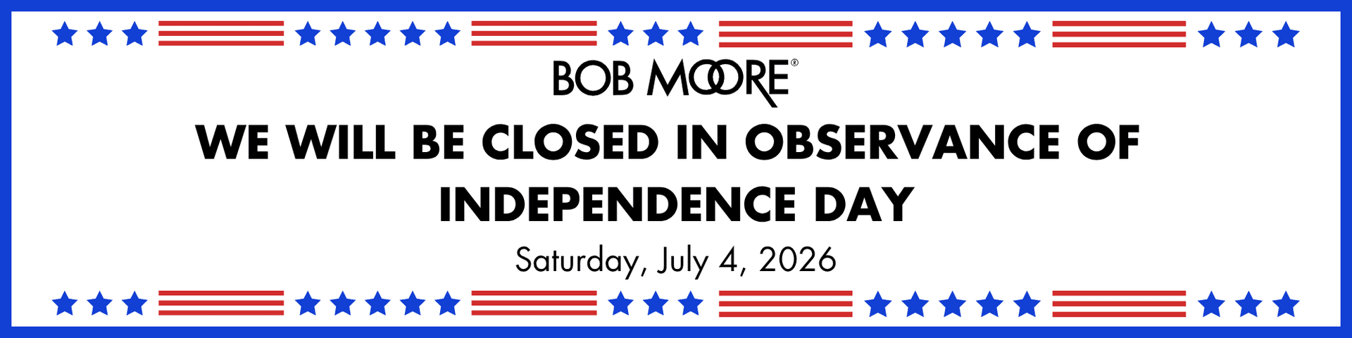 Closed for independence day
