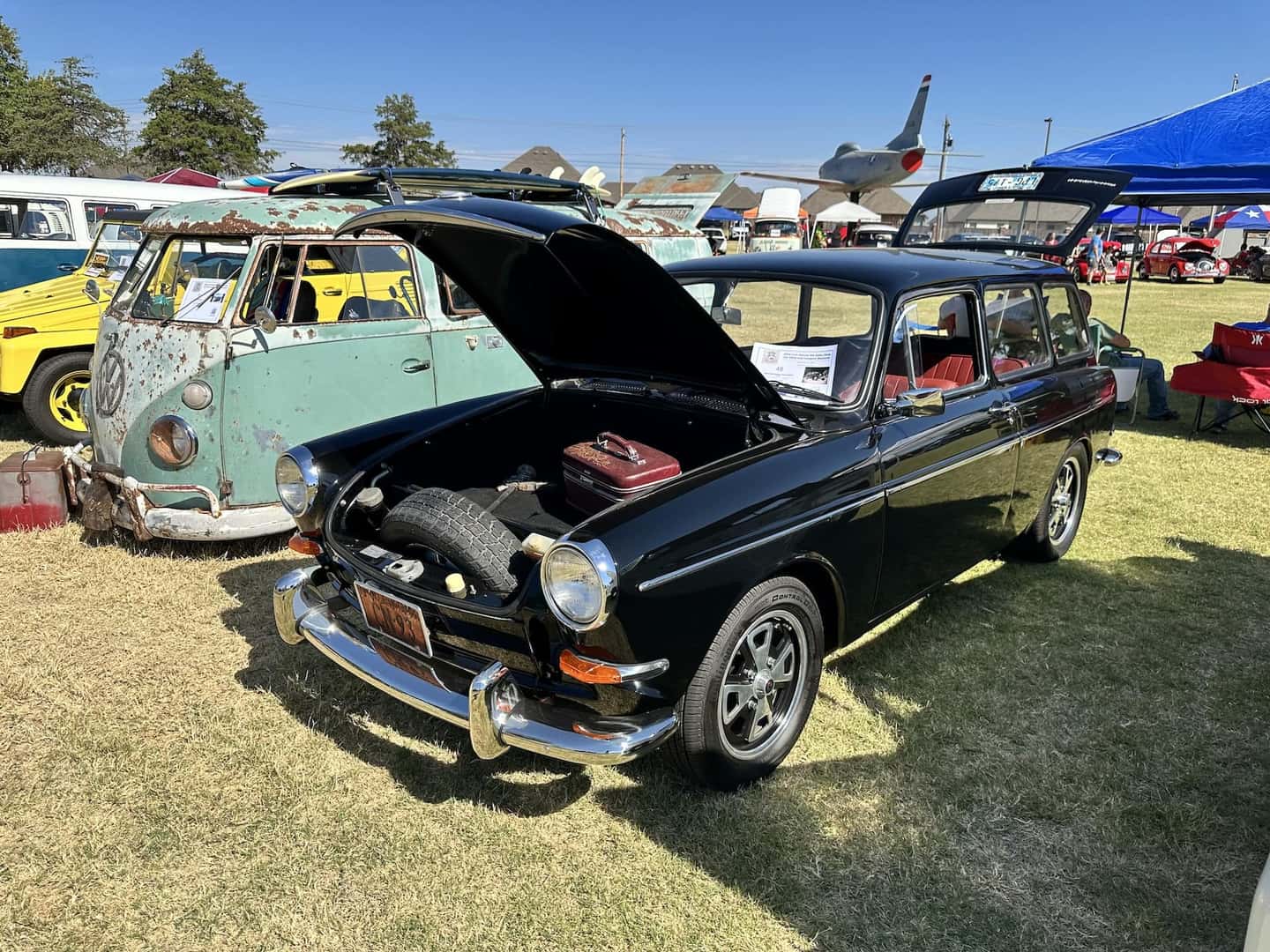 Black vintage VW automobile