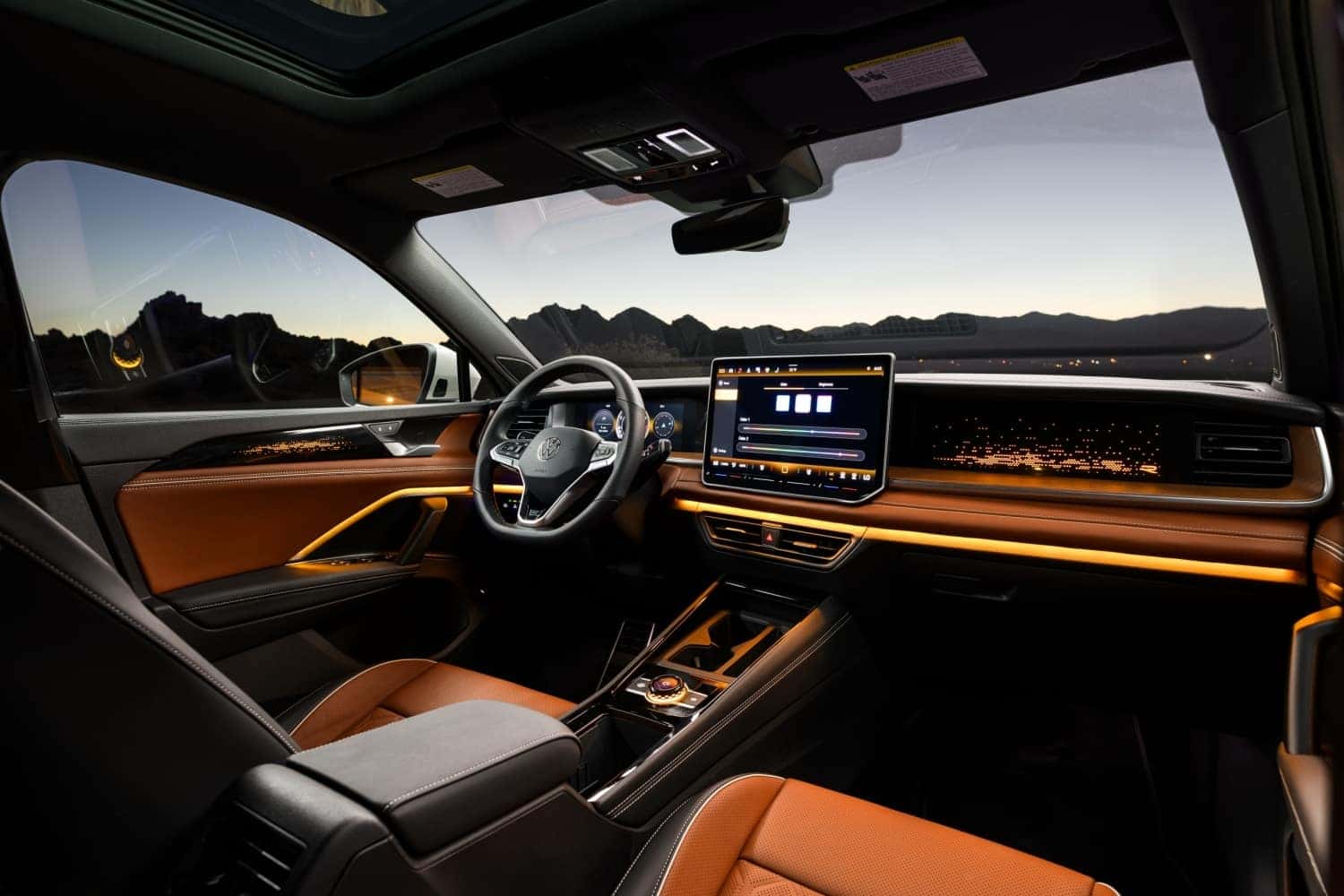 Interior of 2025 Volkswagen Tiguan R-Line in Ascot Grey