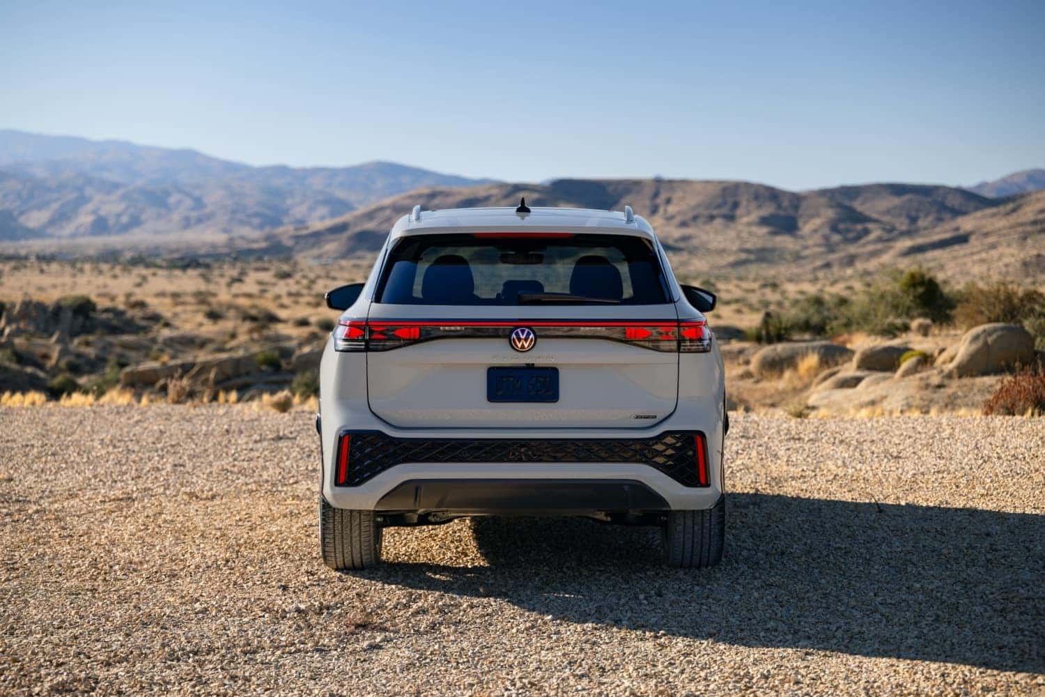 rear view of 2025 Volkswagen Tiguan R-Line in Ascot Grey