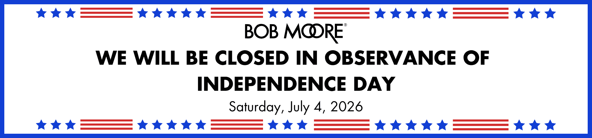 Closed for independence day