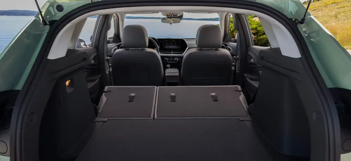 Chevrolet Trax cargo area with the rear seats folded flat