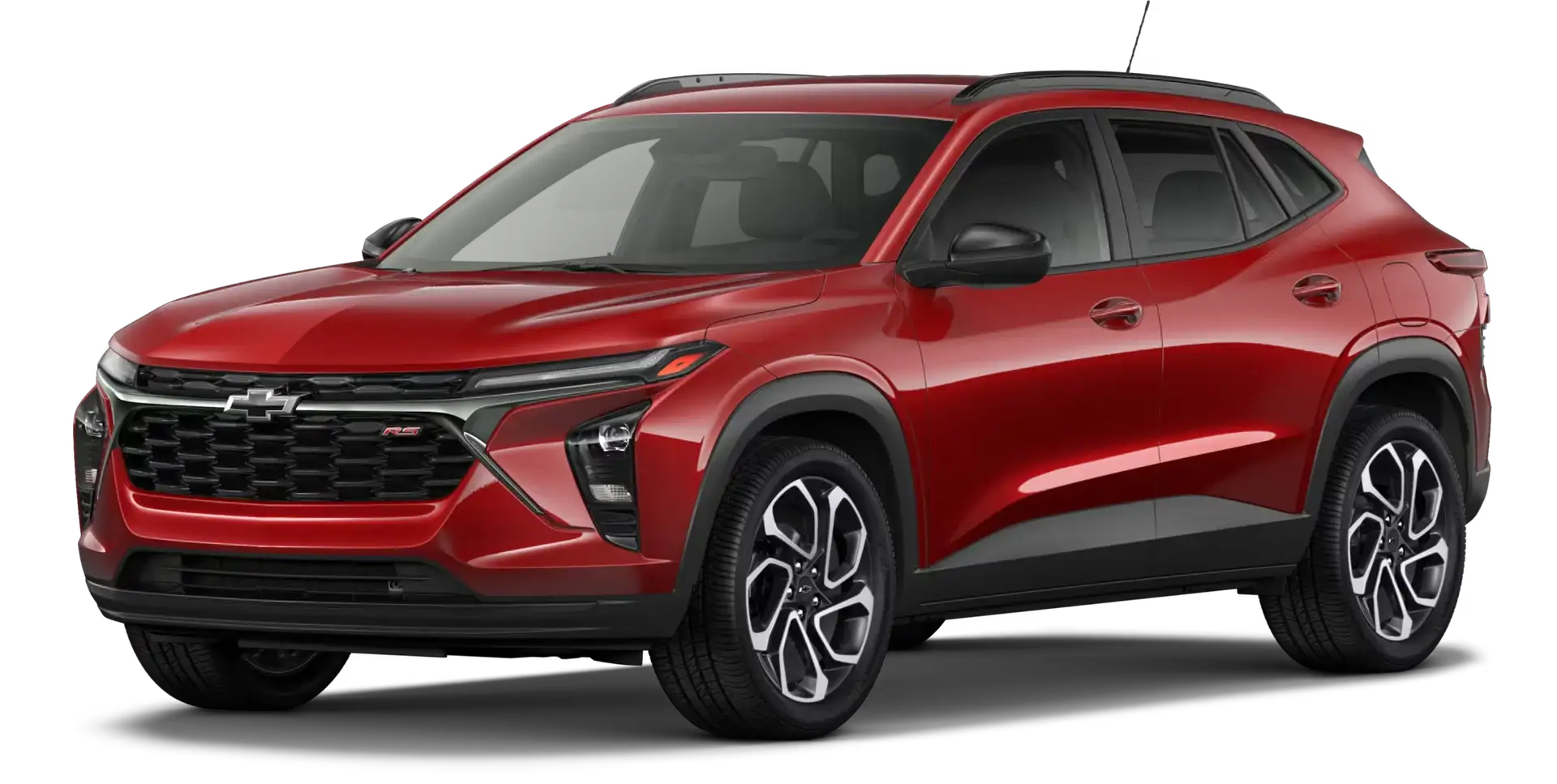 2026 Chevrolet Trax 2RS in red, front three-quarter view