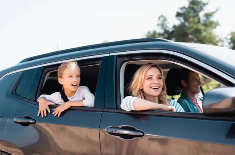Family in a vehicle