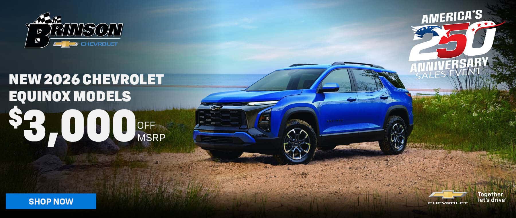 Get $3,000 OFF MSRP On NEW 2026 CHEVROLET EQUINOX MODELS