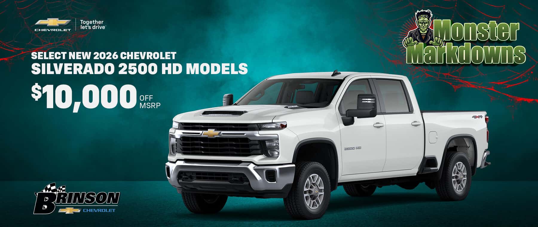 Save $10,000 Off MSRP on Select New 2026 Chevrolet Silverado 2500 HD Models