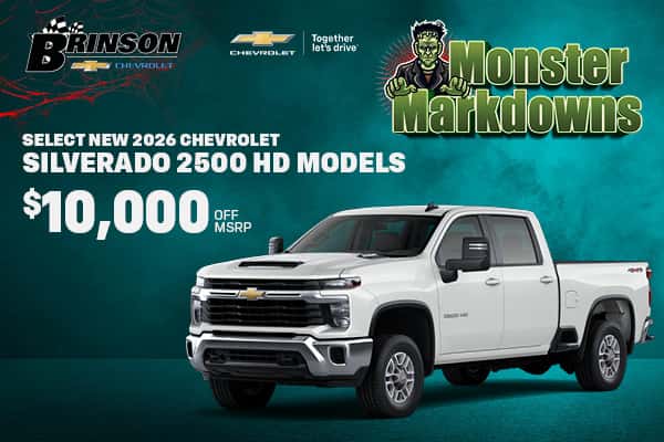 Save $10,000 Off MSRP on Select New 2026 Chevrolet Silverado 2500 HD Models in Kaufman, TX!