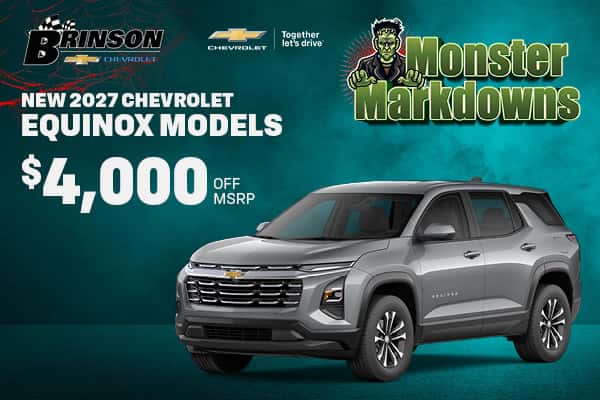 Save $4,000 Off MSRP on New 2027 Chevrolet Equinox Models in Kaufman, TX!
