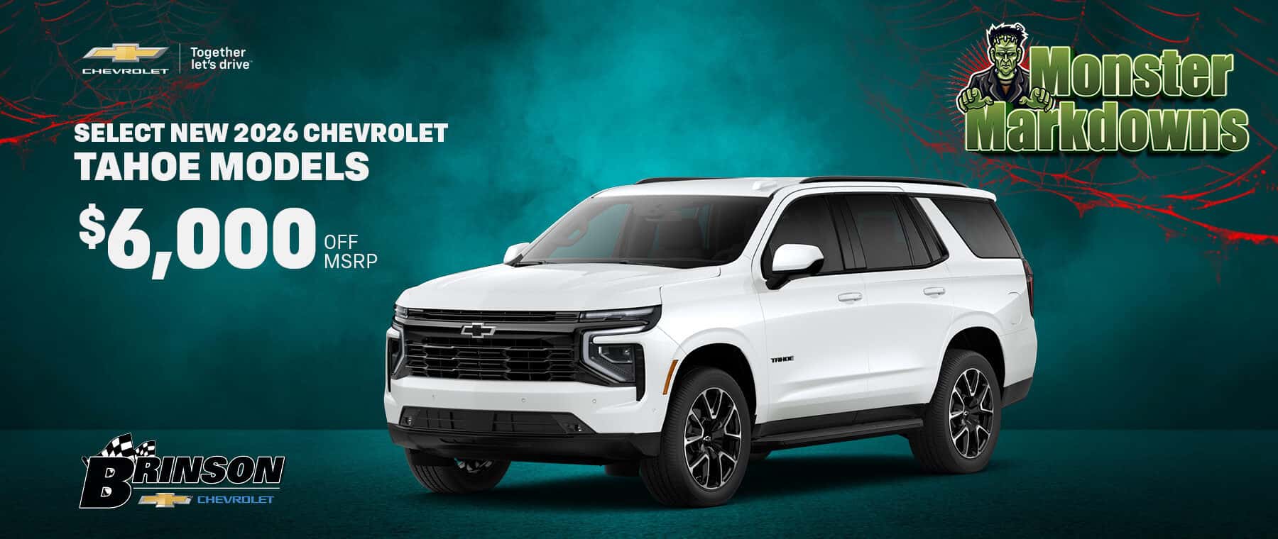Save $6,000 Off MSRP on New 2026 Chevrolet Tahoe Models