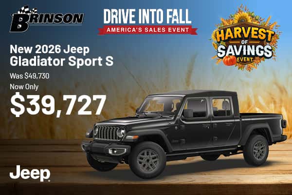 Save on a New 2026 Jeep Gladiator Sport S in Corsicana, TX!