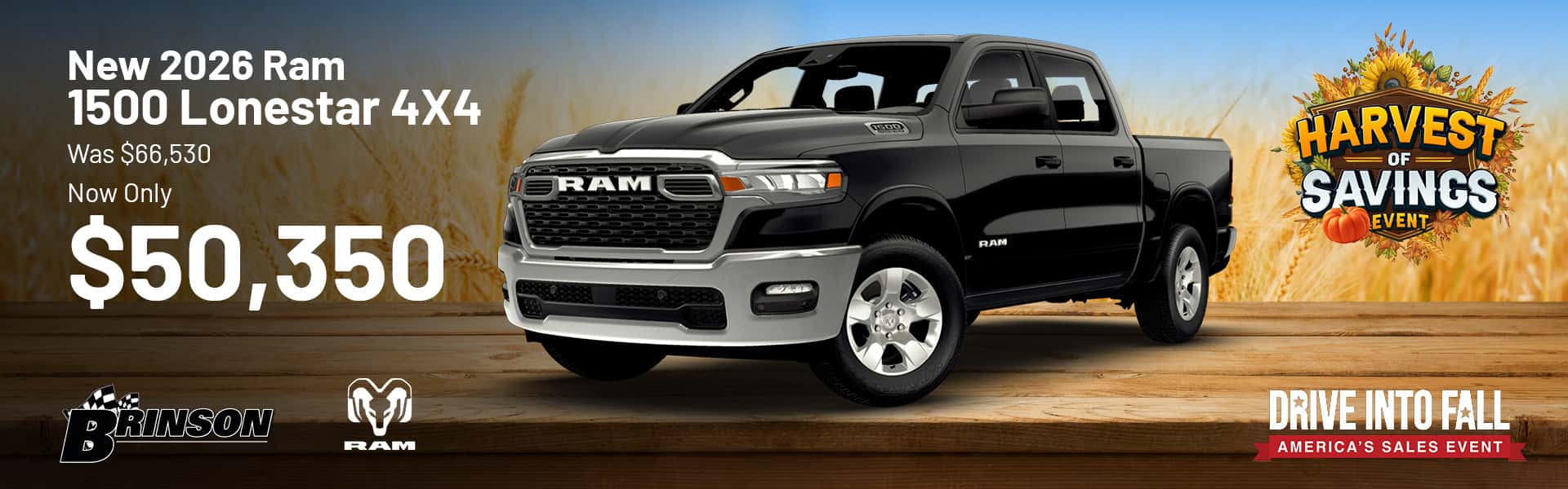 October 2026 - Save on a New 2026 RAM 1500 Lonestar 4x4 in Corsicana, TX!