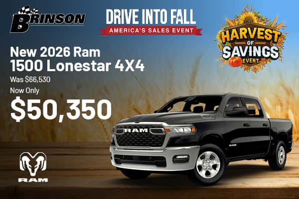 Save on a New 2026 RAM 1500 Lonestar 4x4 in Corsicana, TX!