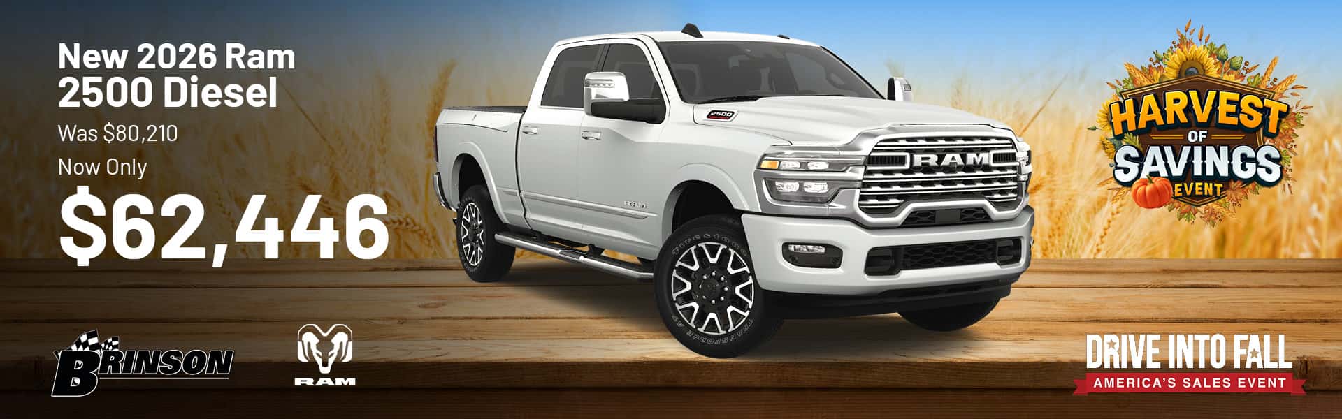 October 2026 - Save on a New 2026 RAM 2500 DIESEL in Corsicana, TX!