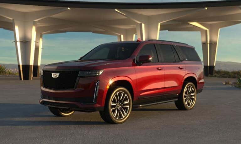 2022 Cadillac Escalade parked in front of a bridge
