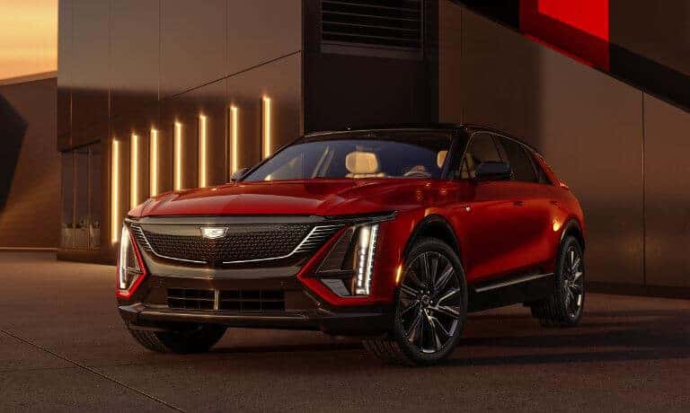 2024 Cadillac LYRIQ parked by modern building