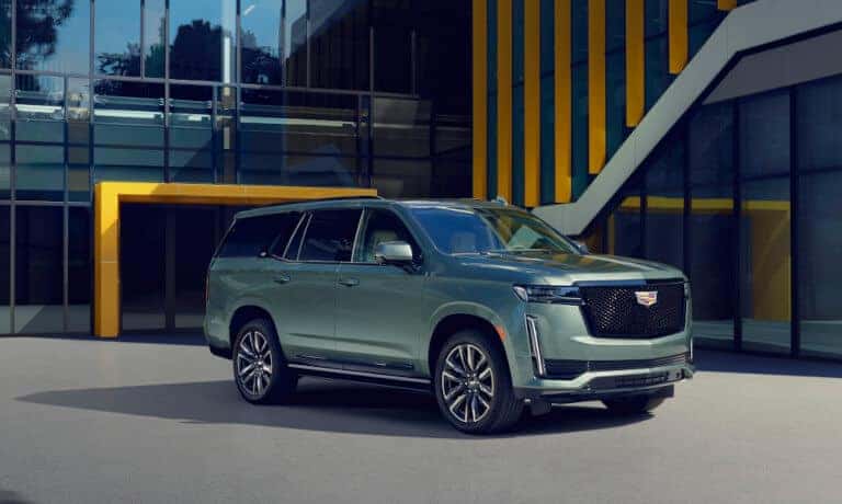 2024 Cadillac Escalade parked by office building