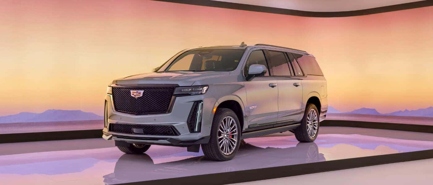 2024 Cadillac Escalade ESV in a bright showroom