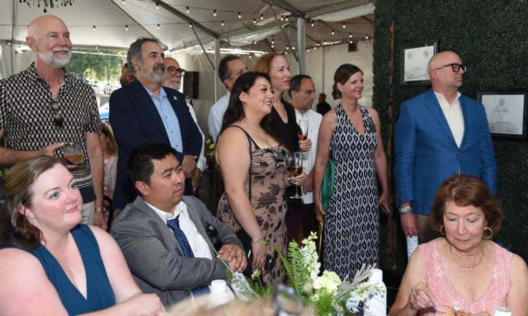 Guests at the Cadillac of Calabasas Grand Reopening ribbon ceremony