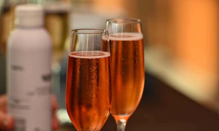 Champagne at the Cadillac of Calabasas Grand Reopening ribbon ceremony