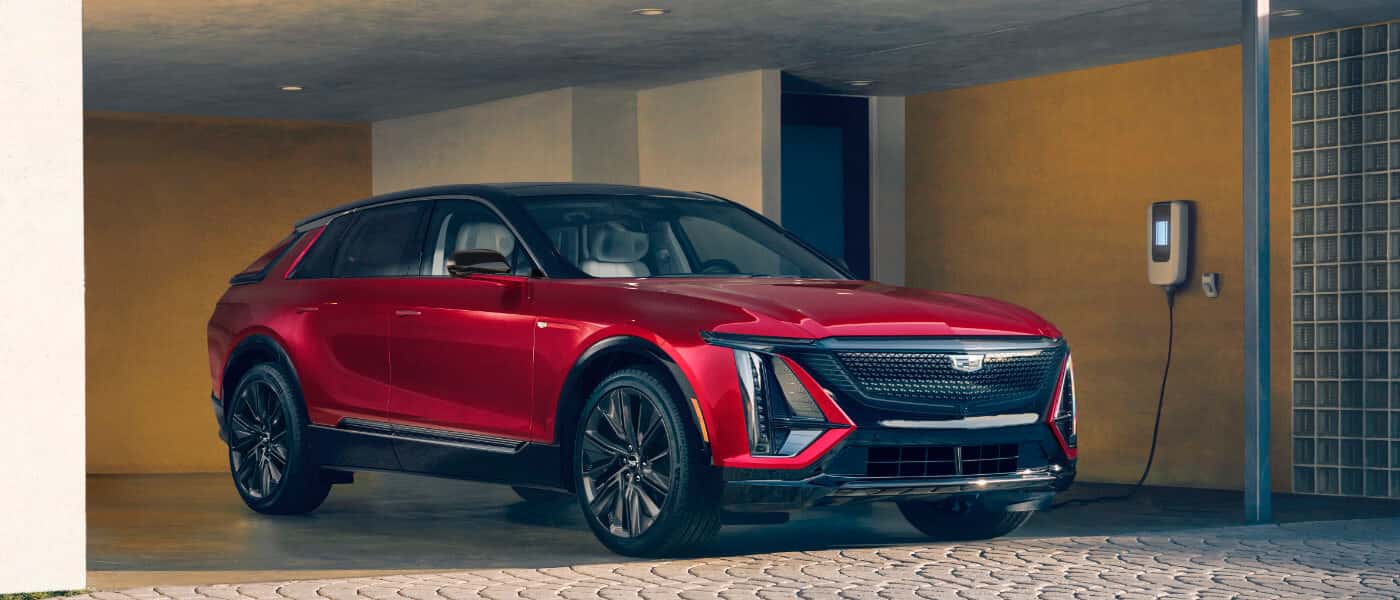 2025 Cadillac LYRIQ charging in garage