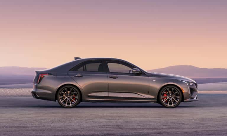 2026 Cadillac CT4 side view in desert