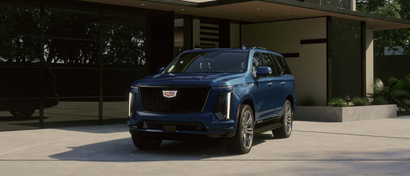 2026 Cadillac Escalade parked under porch
