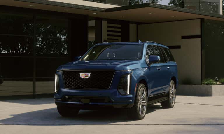 2026 Cadillac Escalade parked under porch