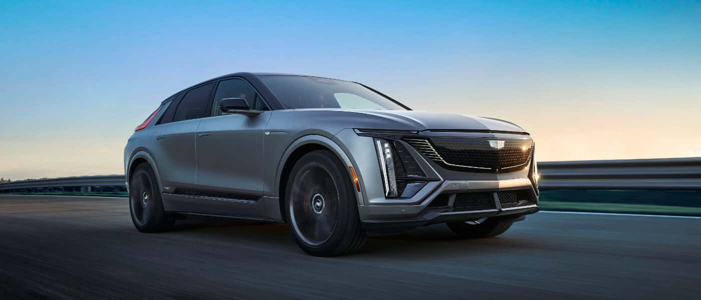 2026 Cadillac LYRIQ driving on a highway