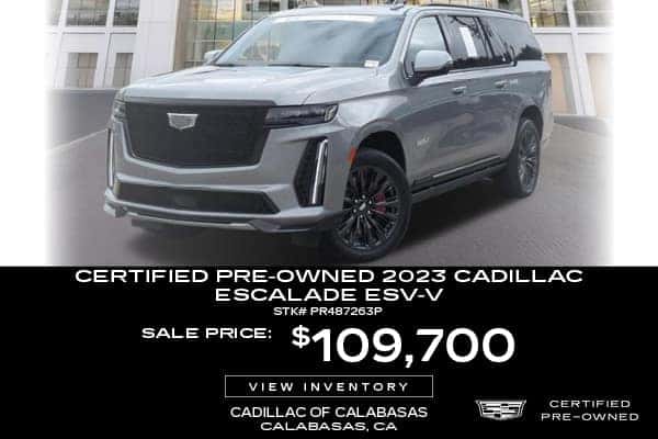 Buy a Certified Pre-Owned 2023 Cadillac Escalade ESV-V for $109,700. Stock Number: PR487263P