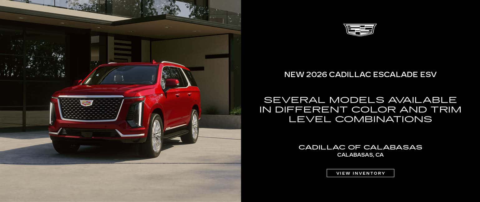 Get a new 2026 Cadillac Escalade ESV - Several models available in different color and trim level combinations.